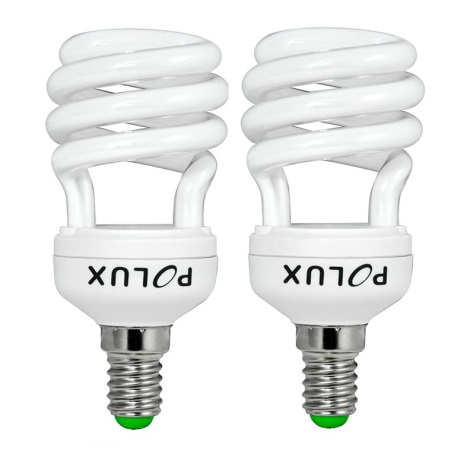 SET 2x Energisparande Glödlampa E14/11W/230V
