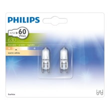 SET 2x Halogen Glödlampa Philips G9/42W/230V