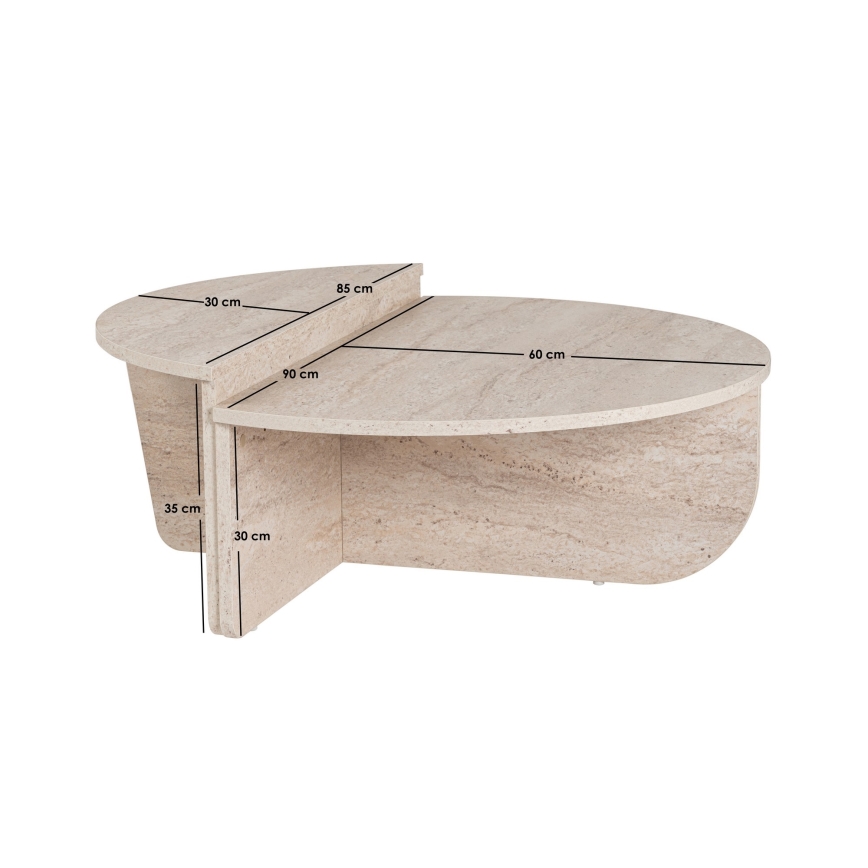 SET 2x Konferensbord ORION beige