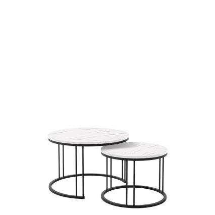 SET 2x Konferensbord RAGNAR svart/vitt