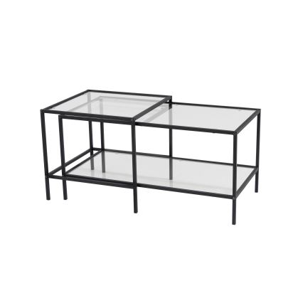 SET 2x Soffbord SEVAY svart