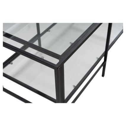 SET 2x Soffbord SEVAY svart