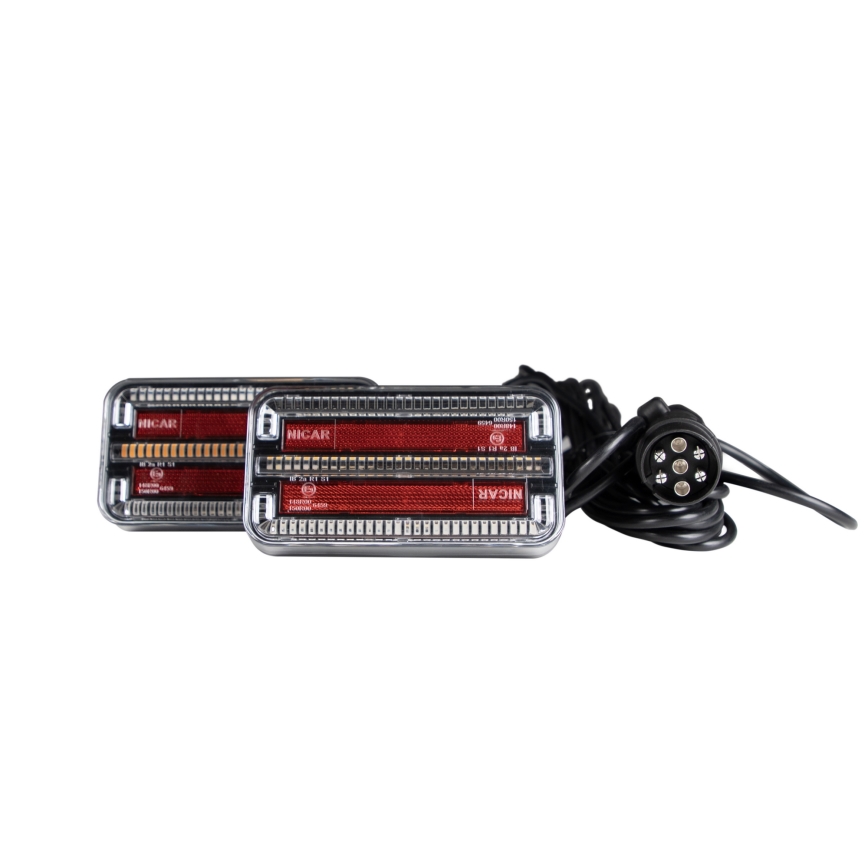 SET 2x LED-lampa för släpvagn 7,5 m kabel LED/12-24V IP65