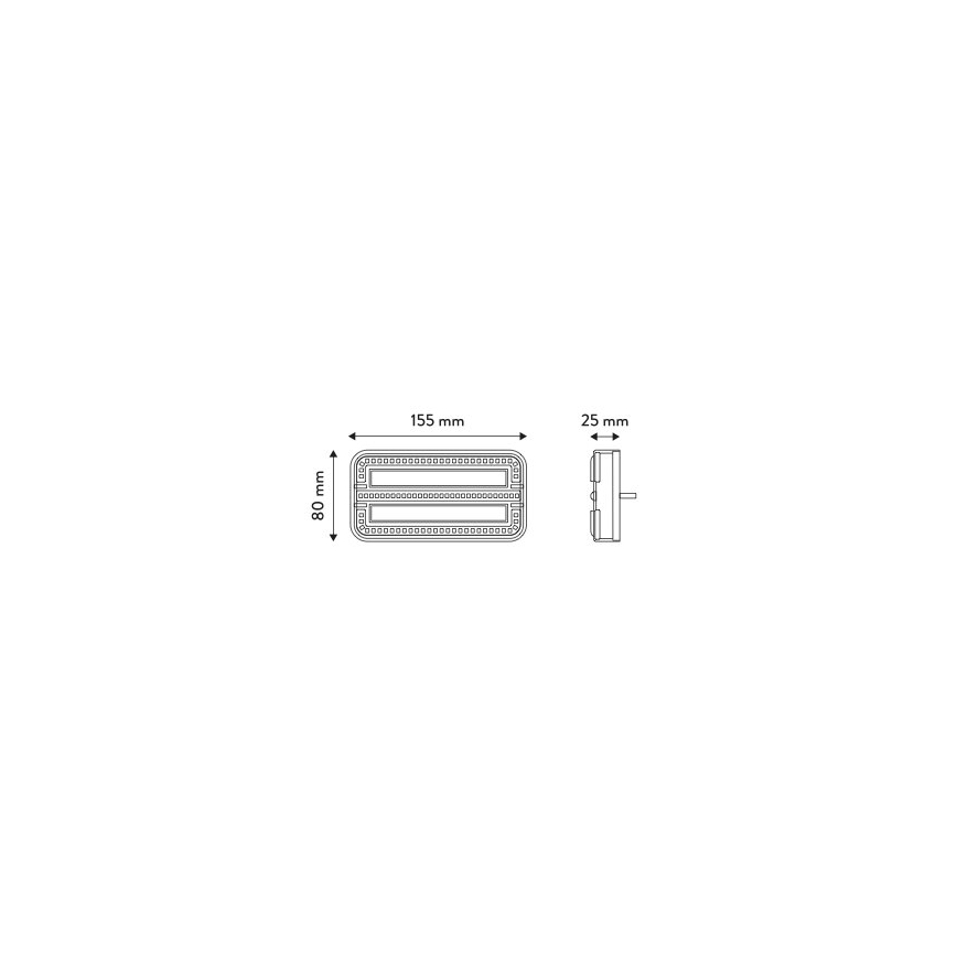 SET 2x LED-lampa för släpvagn 7,5 m kabel LED/12-24V IP65