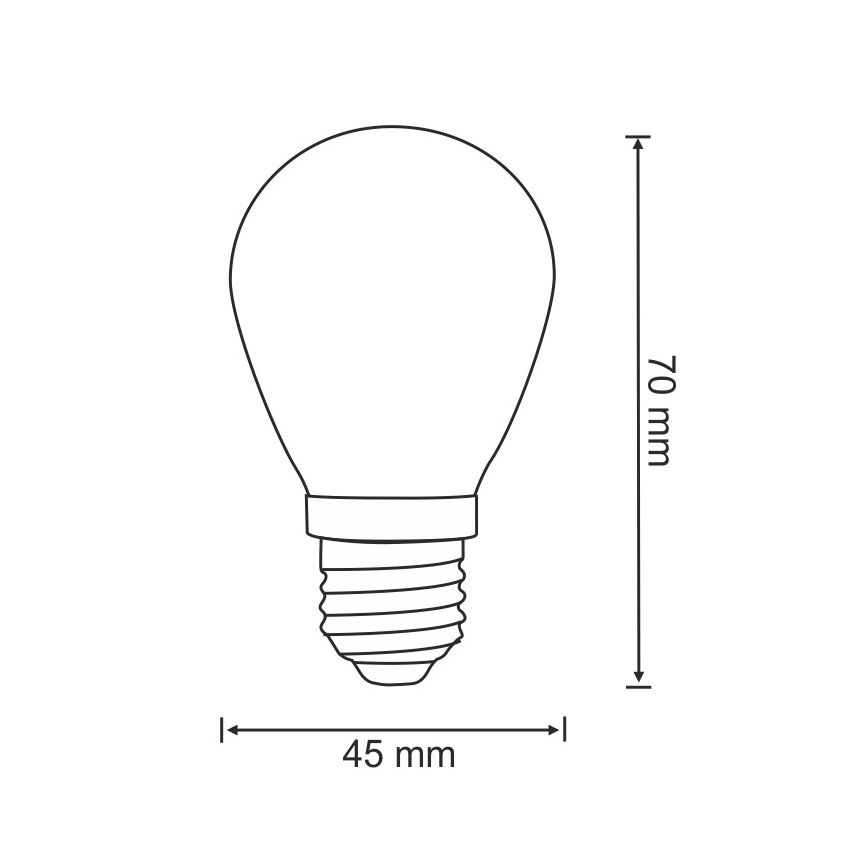 SET 2x LED-lampa PARTY E27/0,5W/36V 2200K