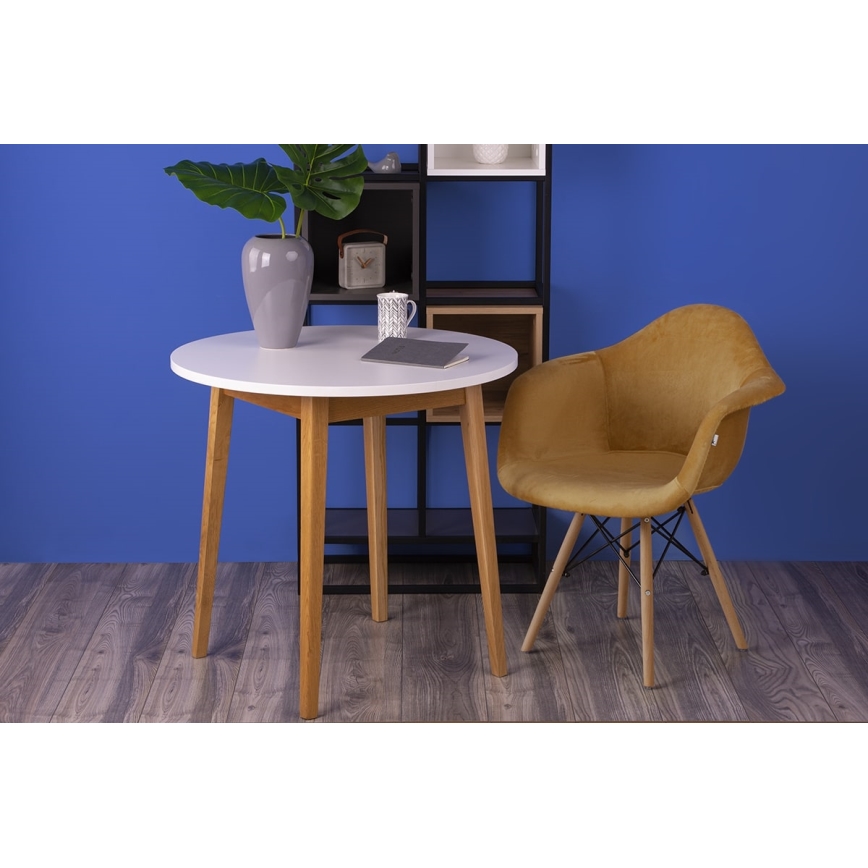 SET 2x Matstol NEREA 80x60,5 cm gul/bok