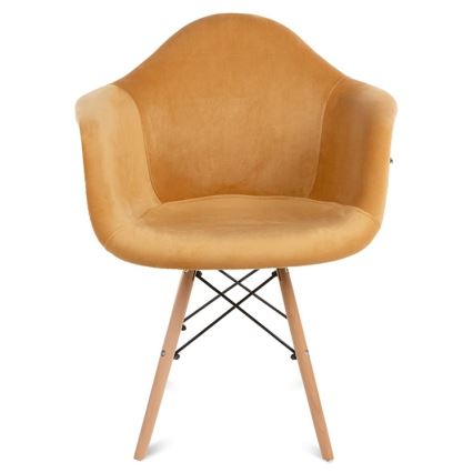 SET 2x Matstol NEREA 80x60,5 cm gul/bok