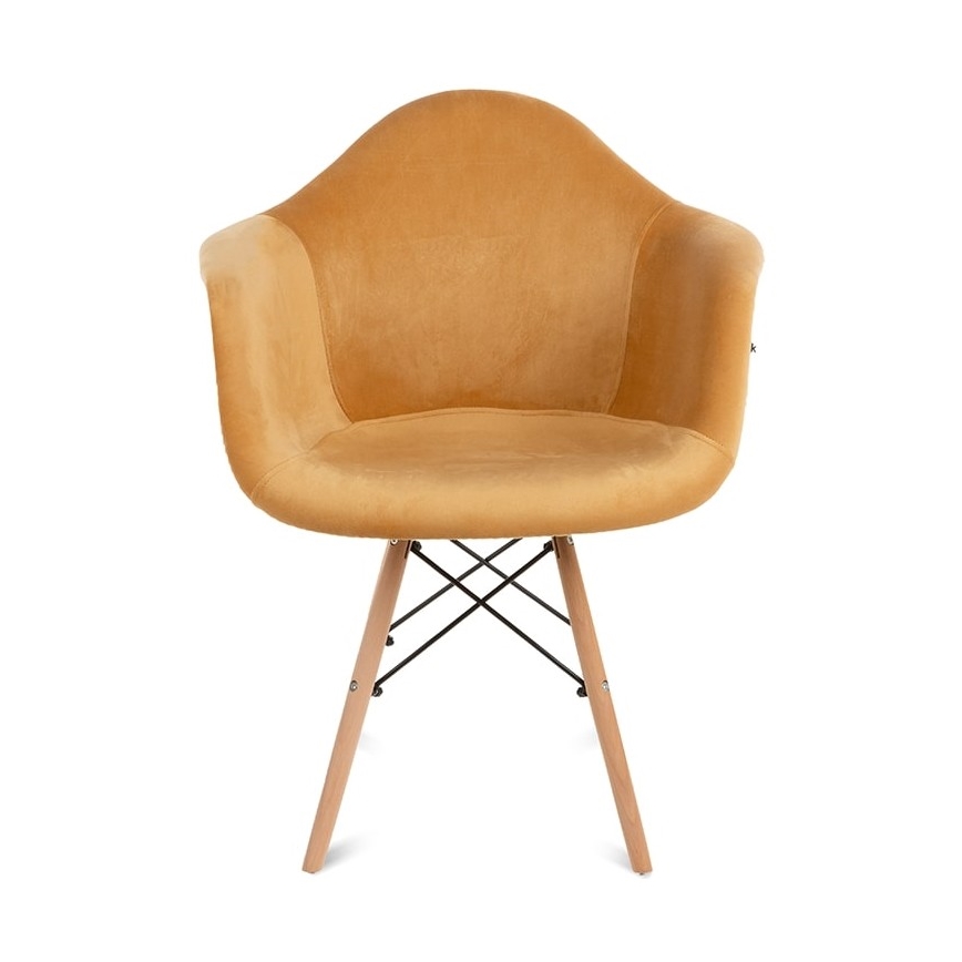 SET 2x Matstol NEREA 80x60,5 cm gul/bok