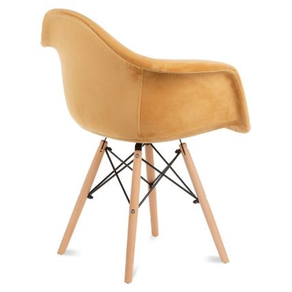 SET 2x Matstol NEREA 80x60,5 cm gul/bok