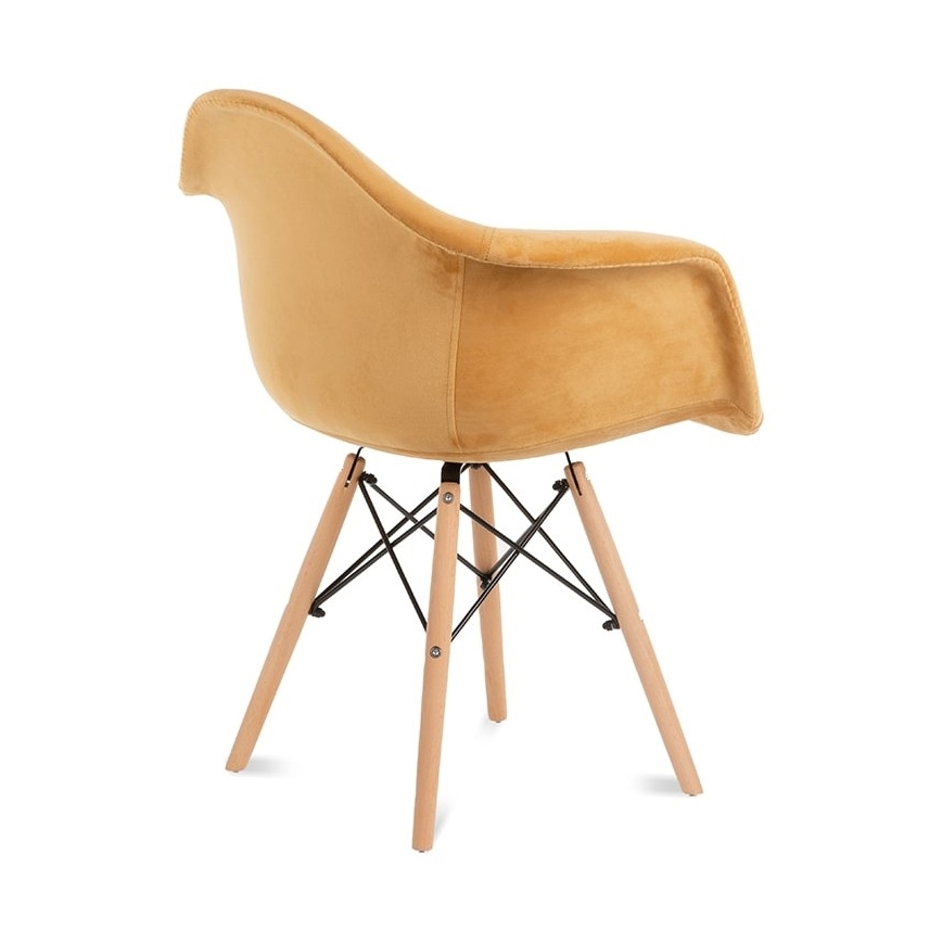 SET 2x Matstol NEREA 80x60,5 cm gul/bok