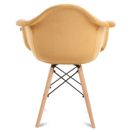 SET 2x Matstol NEREA 80x60,5 cm gul/bok