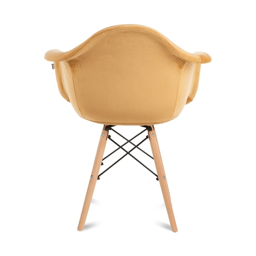 SET 2x Matstol NEREA 80x60,5 cm gul/bok