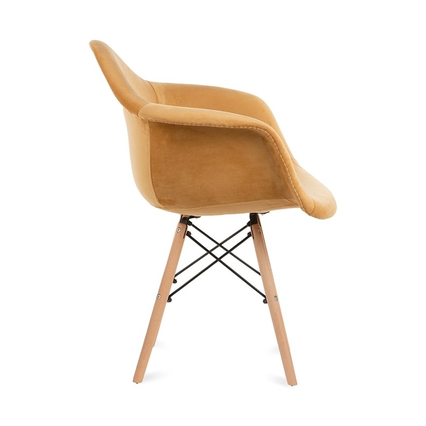 SET 2x Matstol NEREA 80x60,5 cm gul/bok