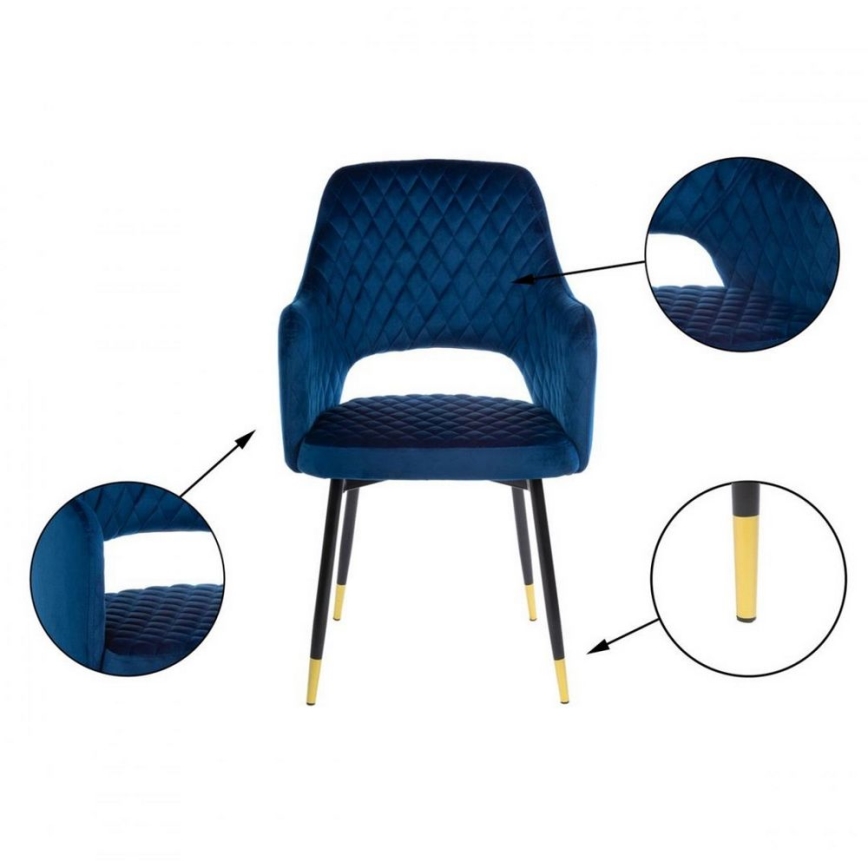 SET 2x Matstol SENKO blå