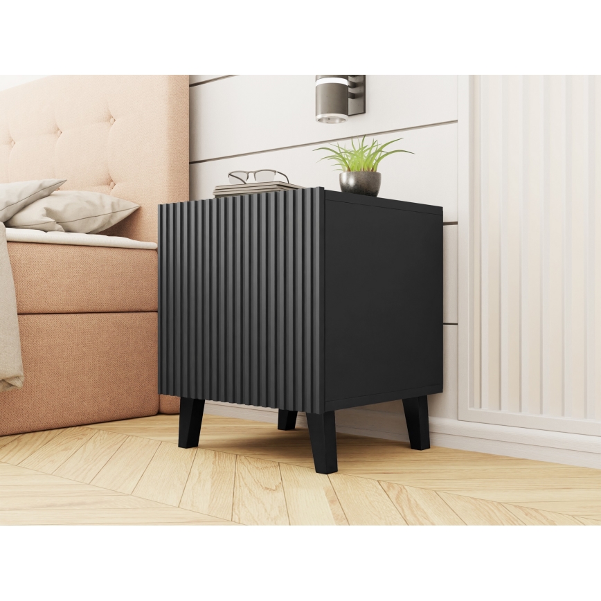 SET 2x Nattduksbord VAMOS 52x45 cm antracit