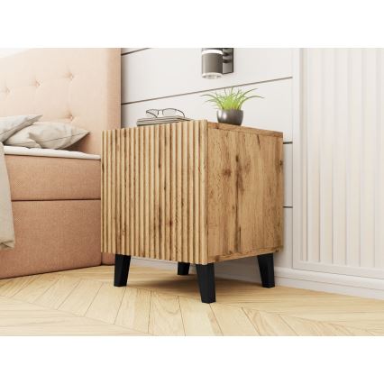 SET 2x Nattduksbord VAMOS 52x45 cm ek wotan