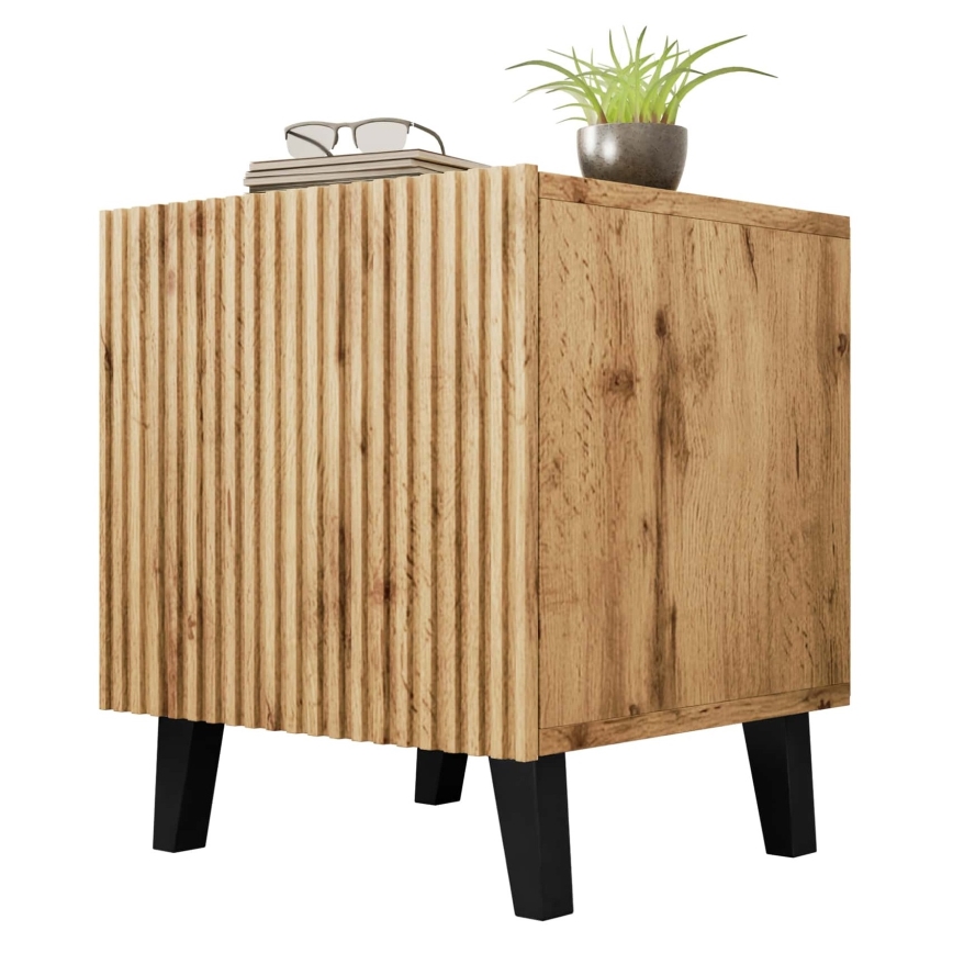 SET 2x Nattduksbord VAMOS 52x45 cm ek wotan