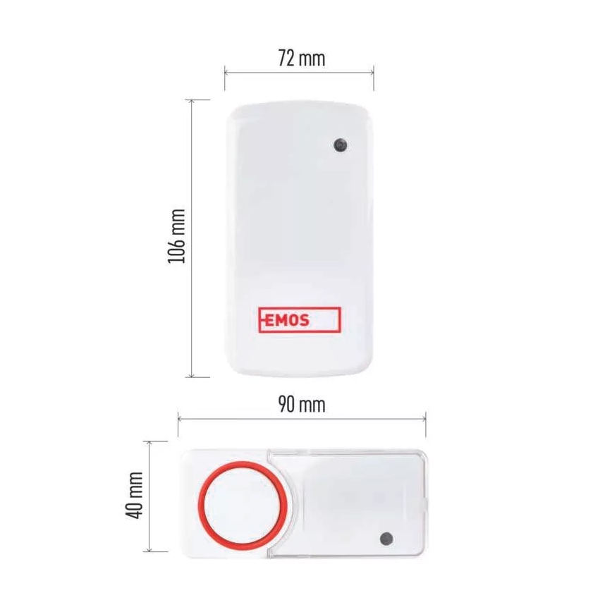 SET 2x Trådlös ringklocka för vägguttag 230V IP44
