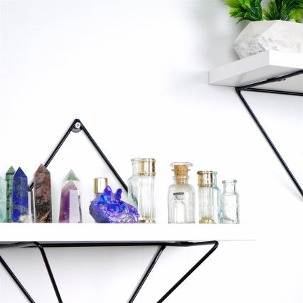 SET 2x Väggmonterad hylla 14x30 cm vit