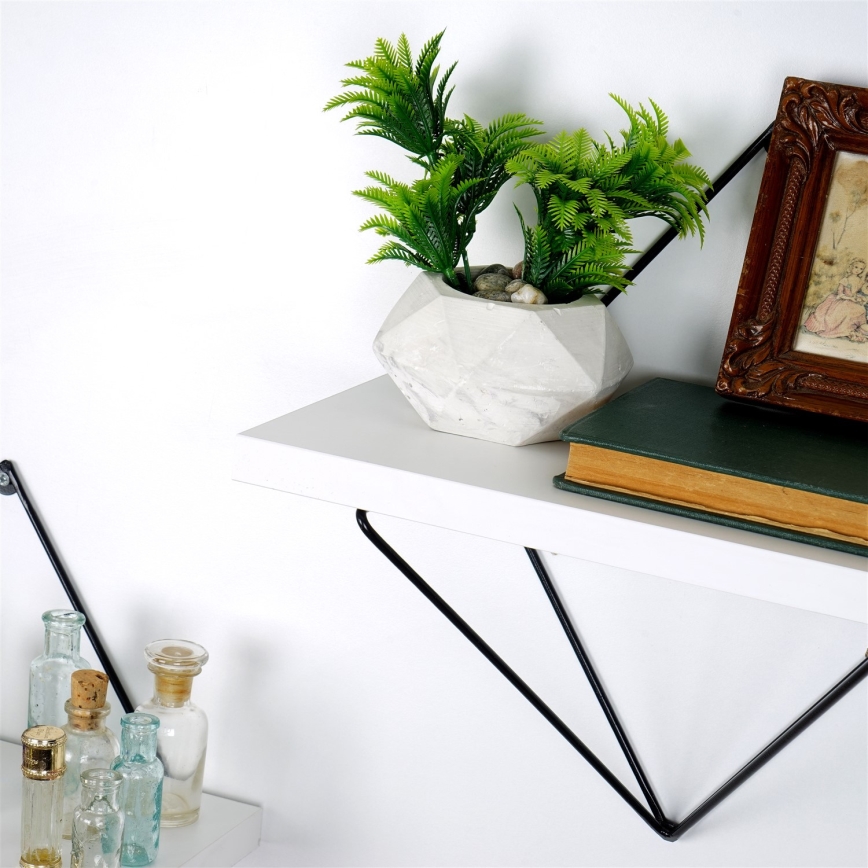 SET 2x Väggmonterad hylla 14x30 cm vit