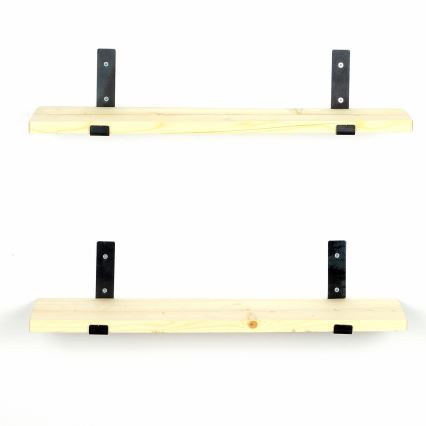 SET 2x Vägghylla 16x60 cm gran