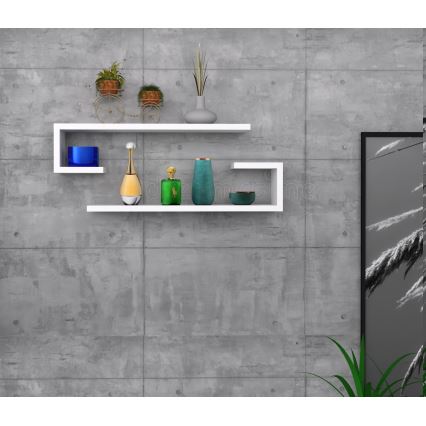 SET 2x Vägghylla ELDO vit