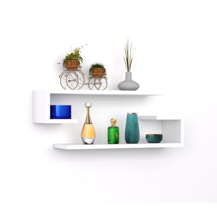 SET 2x Vägghylla ELDO vit