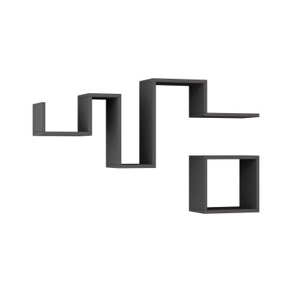 SET 2x Vägghylla FOLLOW antracit