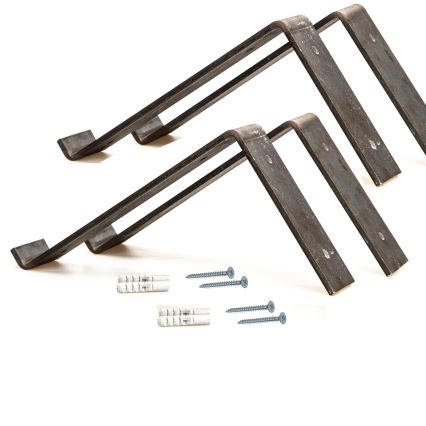 SET 2x Vägghylla gran