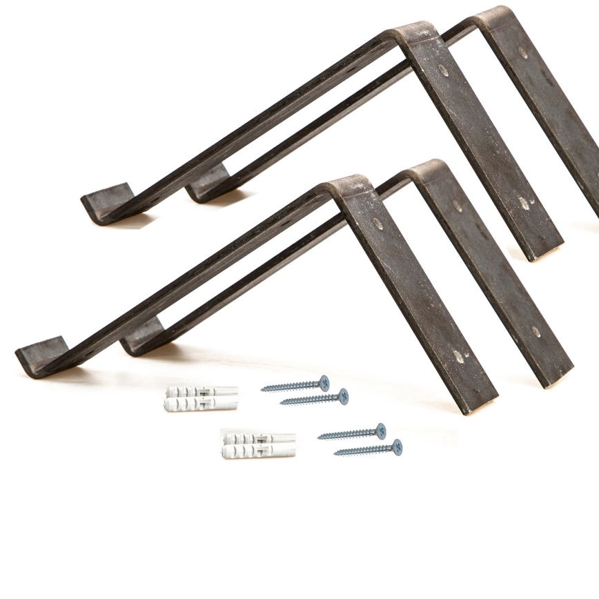 SET 2x Vägghylla gran