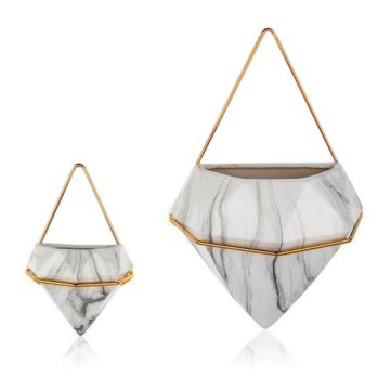 SET 2x Väggkruka SEMELA 23x20 cm guld