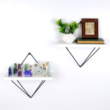 SET 2x Väggmonterad hylla 14x30 cm vit