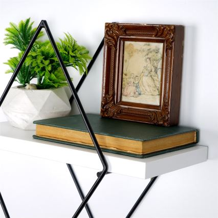 SET 2x Vit väggmonterad hylla