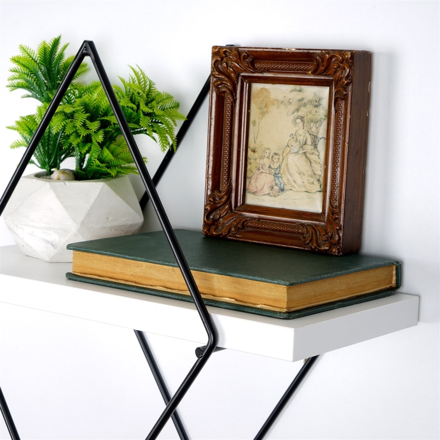 SET 2x Vit väggmonterad hylla