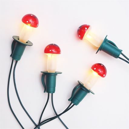 SET 3 x Reservlampor MUSHROOM E10/20V/0,1A röd tillverkad i Europa