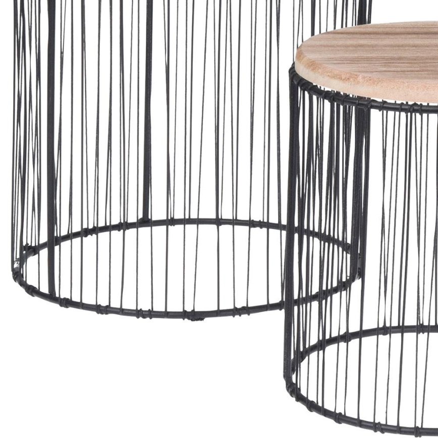 SET 3x Blomsterställning Ø 19/23/28 cm svart/beige