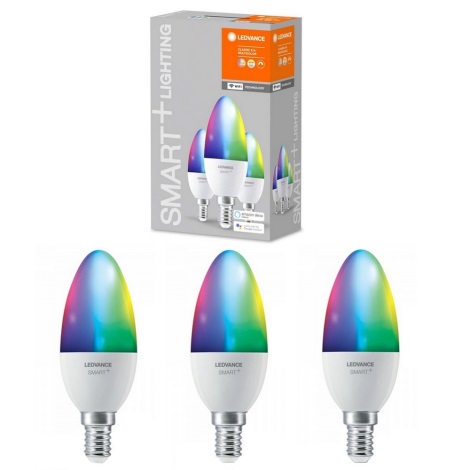 SET 3x Dimbar RGBW LED-lampa SMART+ E14/5W/230V 2700K-6500K - Ledvance