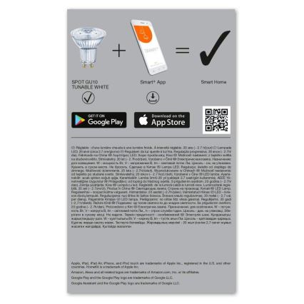 SET 3x Dimbar RGBW LED-lampa SMART+ GU10/5W/230V 2700K-6500K - Ledvance