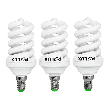 SET 3x Energisparande Glödlampa E14/15W/230V