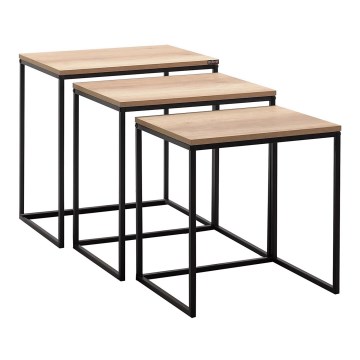 SET 3x Konferensbord brun