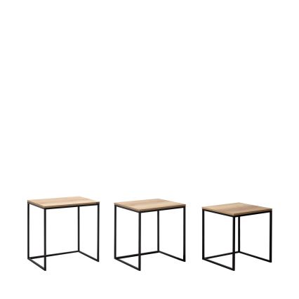 SET 3x Konferensbord brun