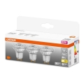 SET 3x LED-lampa PAR16 GU10/2,6W/230V 2700K - Osram