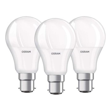 SET 3x LED-lampor B22d/8,5W/230V 4000K - Osram