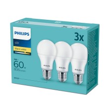 SET 3x LED-lampor Philips E27/9W/230V 2700K