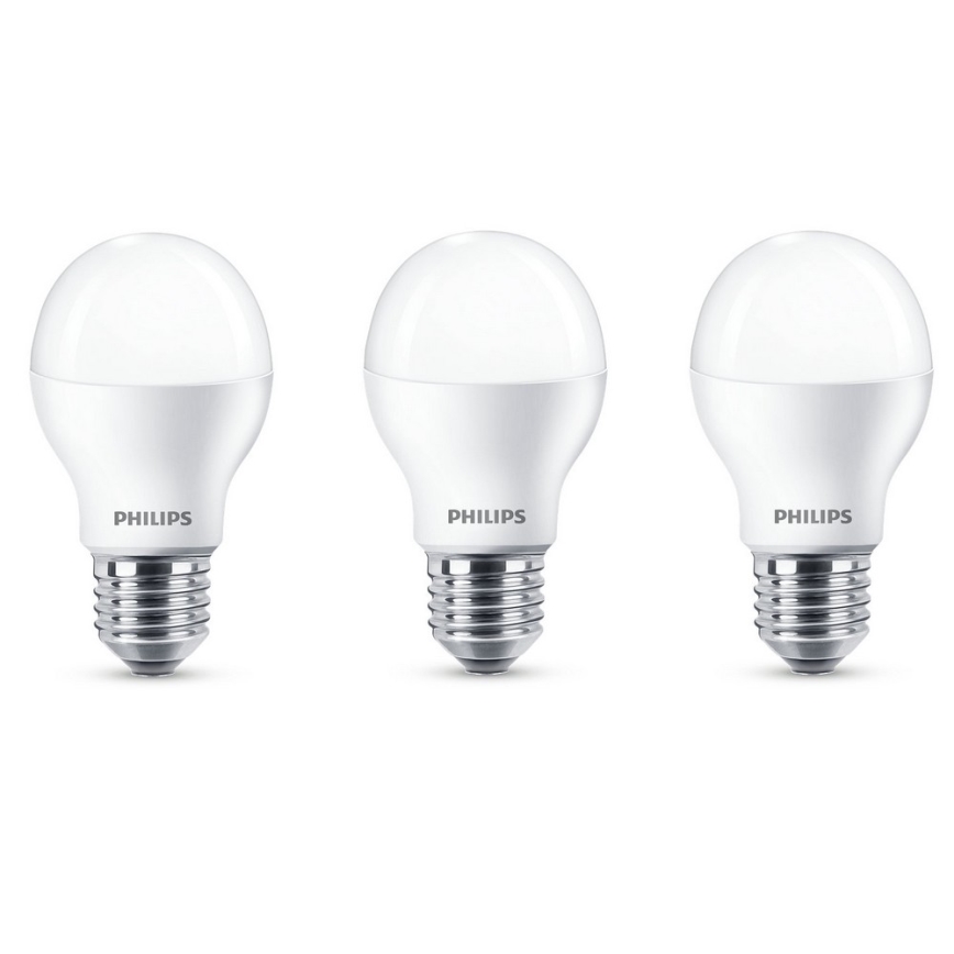 SET 3x LED-lampor Philips E27/9W/230V 2700K