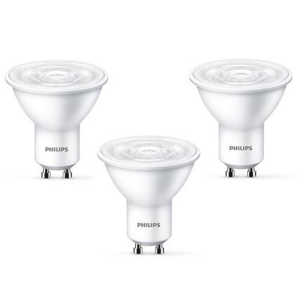 SET 3x LED-lampor Philips GU10/4,7W/230V 2700K