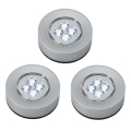 SET 3x LED Touch orienteringslampa 1xLED/2W/4,5V silver