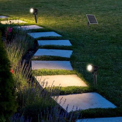 SET 3x LED Utomhus solarlampa 3xLED/1,2W/3,7V IP65 3000K 4000 mAh