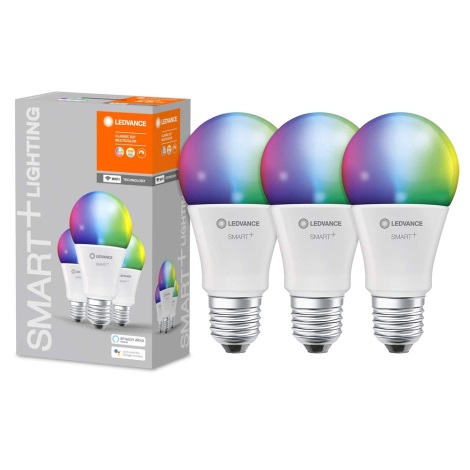 SET 3x RGB Dimbar LED-lampa SMART+ E27/14W/230V 2,700K-6,500K - Ledvance