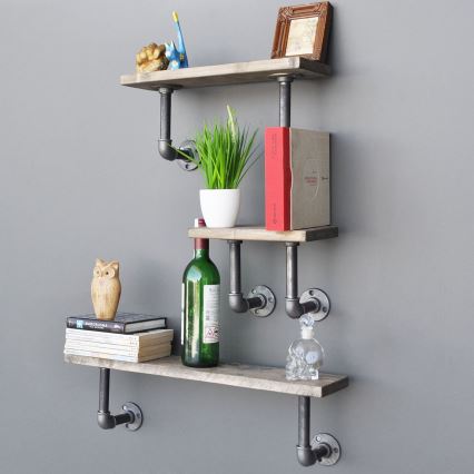 SET 3x Vägghylla BORU gran